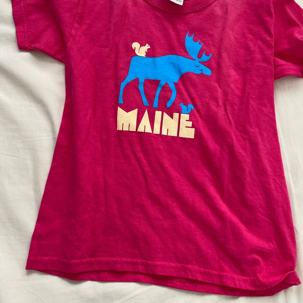 “Maine” T shirt with Moose